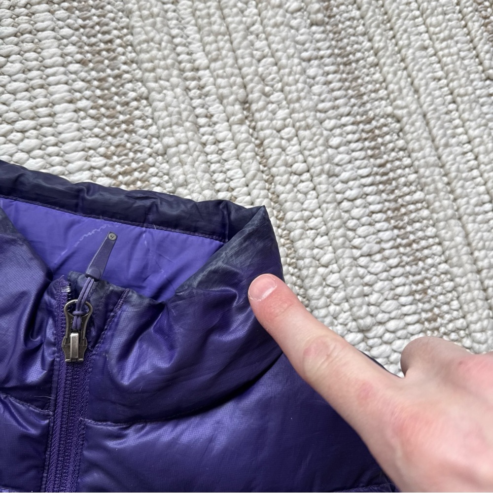Marmot Down Puffer Vest 800 Fill Full Zip Inside Zip! Packable Womens M Purple - Picture 16 of 16